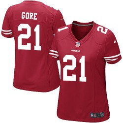 Game Women's Frank Gore Red Home Jersey - #21 Football San Francisco 49ers