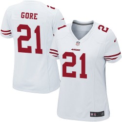 Game Women's Frank Gore White Road Jersey - #21 Football San Francisco 49ers