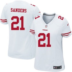 Game Women's Deion Sanders White Road Jersey - #21 Football San Francisco 49ers