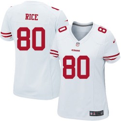 Game Women's Jerry Rice White Road Jersey - #80 Football San Francisco 49ers