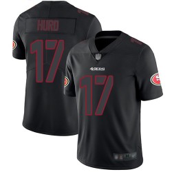 Game Women's Jalen Hurd Black Jersey - #17 Football San Francisco 49ers Fashion