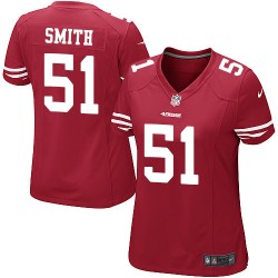 Game Women's Malcolm Smith Red Home Jersey - #51 Football San Francisco 49ers