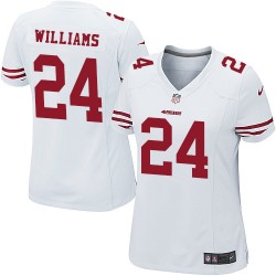 Game Women's K'Waun Williams White Road Jersey - #24 Football San Francisco 49ers