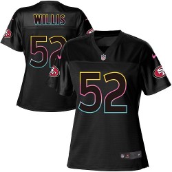 Game Women's Patrick Willis Black Jersey - #52 Football San Francisco 49ers Fashion