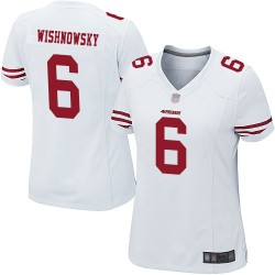 Game Women's Mitch Wishnowsky White Road Jersey - #6 Football San Francisco 49ers