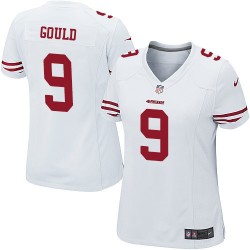 Game Women's Robbie Gould White Road Jersey - #9 Football San Francisco 49ers