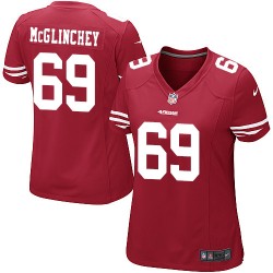 Game Women's Mike McGlinchey Red Home Jersey - #69 Football San Francisco 49ers
