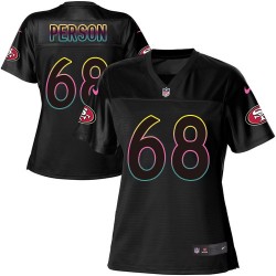 Game Women's Mike Person Black Jersey - #68 Football San Francisco 49ers Fashion
