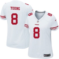 Game Women's Steve Young White Road Jersey - #8 Football San Francisco 49ers