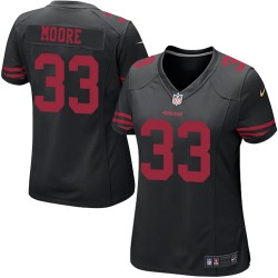 Game Women's Tarvarius Moore Black Alternate Jersey - #33 Football San Francisco 49ers