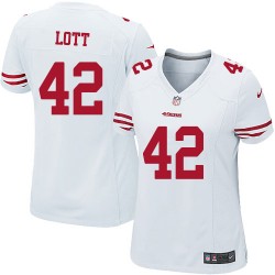 Game Women's Ronnie Lott White Road Jersey - #42 Football San Francisco 49ers