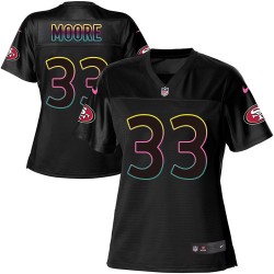 Game Women's Tarvarius Moore Black Jersey - #33 Football San Francisco 49ers Fashion