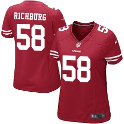 Game Women's Weston Richburg Red Home Jersey - #58 Football San Francisco 49ers
