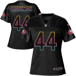 Game Women's Tom Rathman Black Jersey - #44 Football San Francisco 49ers Fashion