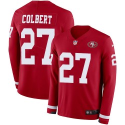 Limited Men's Adrian Colbert Red Jersey - #27 Football San Francisco 49ers Therma Long Sleeve