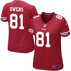 Game Women's Terrell Owens Red Home Jersey - #81 Football San Francisco 49ers
