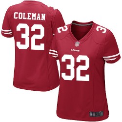 Game Women's Tevin Coleman Red Home Jersey - #26 Football San Francisco 49ers