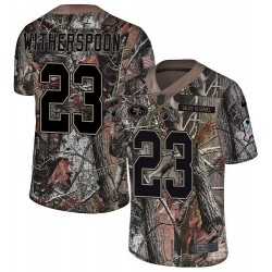 Limited Men's Ahkello Witherspoon Camo Jersey - #23 Football San Francisco 49ers Rush Realtree