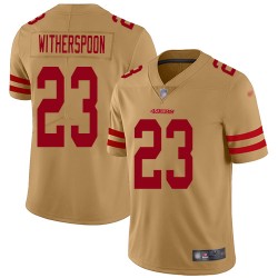 Limited Men's Ahkello Witherspoon Gold Jersey - #23 Football San Francisco 49ers Inverted Legend