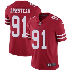 Limited Men's Arik Armstead Red Home Jersey - #91 Football San Francisco 49ers Vapor Untouchable