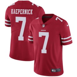 Limited Men's Colin Kaepernick Red Home Jersey - #7 Football San Francisco 49ers Vapor Untouchable