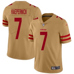 Limited Men's Colin Kaepernick Gold Jersey - #7 Football San Francisco 49ers Inverted Legend