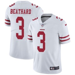 Limited Men's C. J. Beathard White Road Jersey - #3 Football San Francisco 49ers Vapor Untouchable