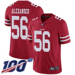 Limited Men's Kwon Alexander Red Home Jersey - #56 Football San Francisco 49ers 100th Season Vapor Untouchable
