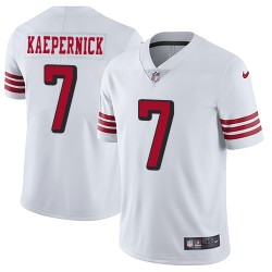 Limited Men's Colin Kaepernick White Jersey - #7 Football San Francisco 49ers Rush Vapor Untouchable