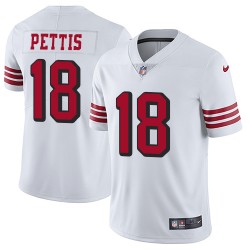 Limited Men's Dante Pettis White Jersey - #18 Football San Francisco 49ers Rush Vapor Untouchable