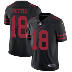 Limited Men's Dante Pettis Black Alternate Jersey - #18 Football San Francisco 49ers Vapor Untouchable