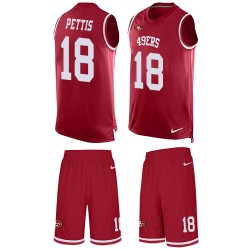 Limited Men's Dante Pettis Red Jersey - #18 Football San Francisco 49ers Tank Top Suit
