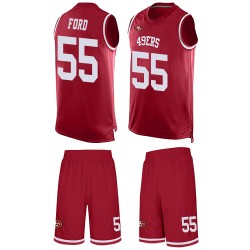 Limited Men's Dee Ford Red Jersey - #55 Football San Francisco 49ers Tank Top Suit