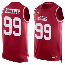 Limited Men's DeForest Buckner Red Jersey - #99 Football San Francisco 49ers Player Name & Number Tank Top