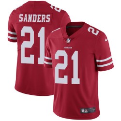 Limited Men's Deion Sanders Red Home Jersey - #21 Football San Francisco 49ers Vapor Untouchable