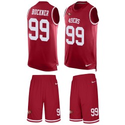 Limited Men's DeForest Buckner Red Jersey - #99 Football San Francisco 49ers Tank Top Suit