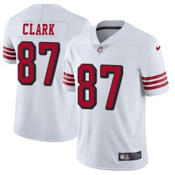 Limited Men's Dwight Clark White Jersey - #87 Football San Francisco 49ers Rush Vapor Untouchable