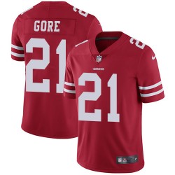 Limited Men's Frank Gore Red Home Jersey - #21 Football San Francisco 49ers Vapor Untouchable