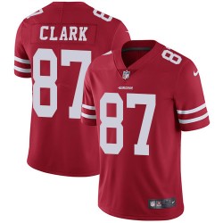 Limited Men's Dwight Clark Red Home Jersey - #87 Football San Francisco 49ers Vapor Untouchable