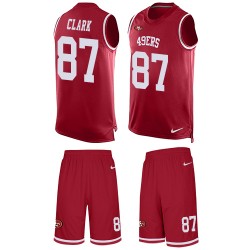 Limited Men's Dwight Clark Red Jersey - #87 Football San Francisco 49ers Tank Top Suit