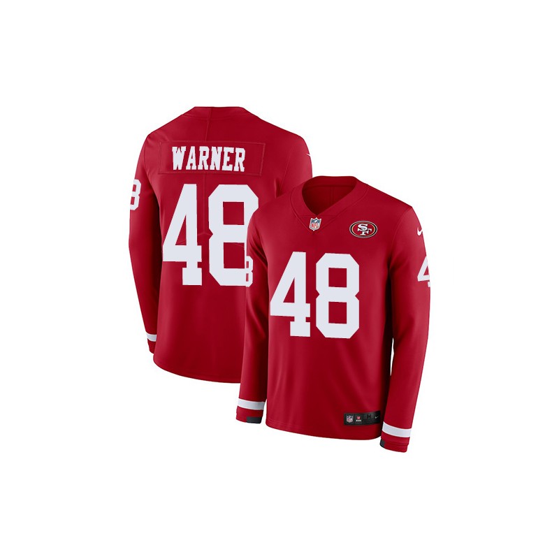 سيريلاك الاطفال  شهور Men's San Francisco 49ers #54 Fred Warner Limited Red Therma Long Sleeve Football Jersey كريم استرال