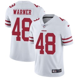 Limited Men's Fred Warner White Road Jersey - #54 Football San Francisco 49ers Vapor Untouchable