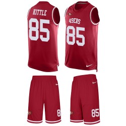 Limited Men's George Kittle Red Jersey - #85 Football San Francisco 49ers Tank Top Suit