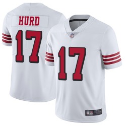 Limited Men's Jalen Hurd White Jersey - #17 Football San Francisco 49ers Rush Vapor Untouchable