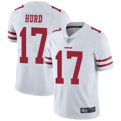 Limited Men's Jalen Hurd White Road Jersey - #17 Football San Francisco 49ers Vapor Untouchable