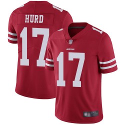 Limited Men's Jalen Hurd Red Home Jersey - #17 Football San Francisco 49ers Vapor Untouchable