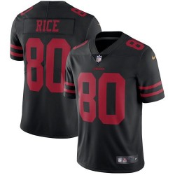 Limited Men's Jerry Rice Black Alternate Jersey - #80 Football San Francisco 49ers Vapor Untouchable