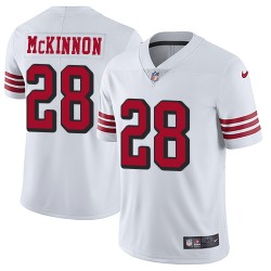 Limited Men's Jerick McKinnon Black Jersey - #28 Football San Francisco 49ers Rush Vapor Untouchable