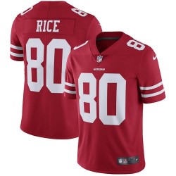 Limited Men's Jerry Rice Red Home Jersey - #80 Football San Francisco 49ers Vapor Untouchable