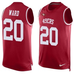 Limited Men's Jimmie Ward Red Jersey - #20 Football San Francisco 49ers Player Name & Number Tank Top